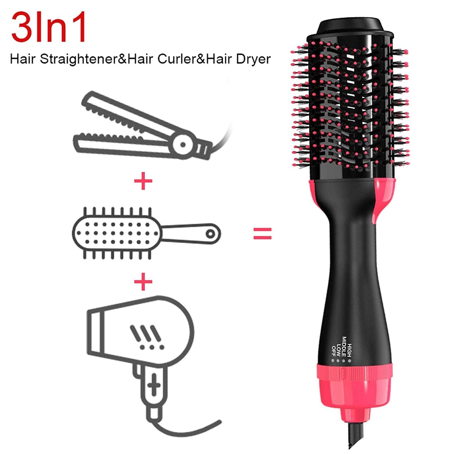 HOT AIR BRUSH- 3in1 HAIR DRYER